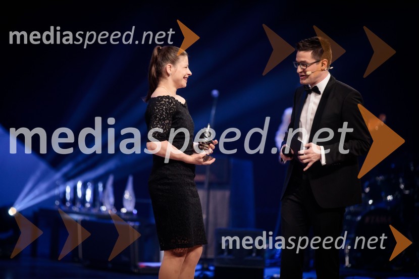  Tina Trstenjak, judoistka;  Saša  Jerković, novinarLuka Dončić in Janja Garnbret športnika leta 2018