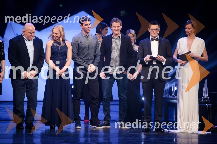  ... ;  Janja Garnbret, slovenska športna plezalka;  Žan  Košir, deskar na snegu;  ... ;  Saša  Jerković, novinar;  Ajda Smrekar, igralkaLuka Dončić in Janja Garnbret športnika leta 2018