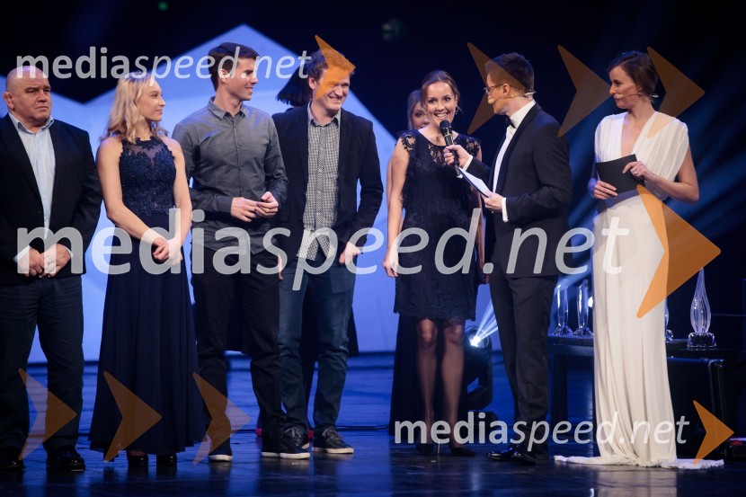  ... ;  Janja Garnbret, slovenska športna plezalka;  Žan  Košir, deskar na snegu;  ... ;  ... ;  Saša  Jerković, novinar;  Ajda Smrekar, igralkaLuka Dončić in Janja Garnbret športnika leta 2018