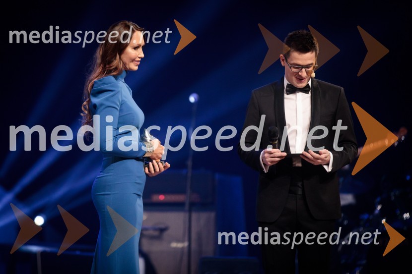  Mirjam Poterbin, mama Luke Dončića;  Saša  Jerković, novinarLuka Dončić in Janja Garnbret športnika leta 2018