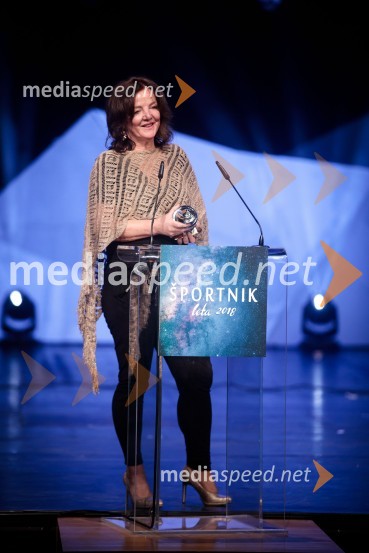 dr. Marta Bon, mestna svetnica MOL, selektorica ženske rokometne reprezentance Luka Dončić in Janja Garnbret športnika leta 2018