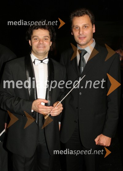 Dirigent Aleksej Baklan in Danilo Rošker, direktor SNG MariborLabodje jezero, premiera baleta SNG Maribor