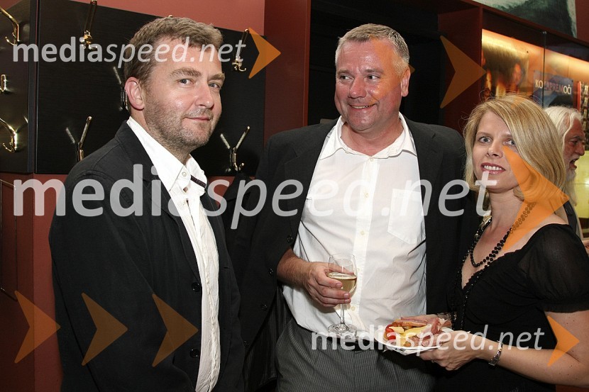 Marko Crnkovič, publicist, Staš Ravter, direktor Slovenske kinoteke z ženoZaključek festivala evropskega filma Euroteka