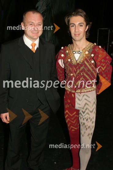 Poslanec Franc Kangler in Edward Clug, vodja baleta SNG MariborLabodje jezero, premiera baleta SNG Maribor