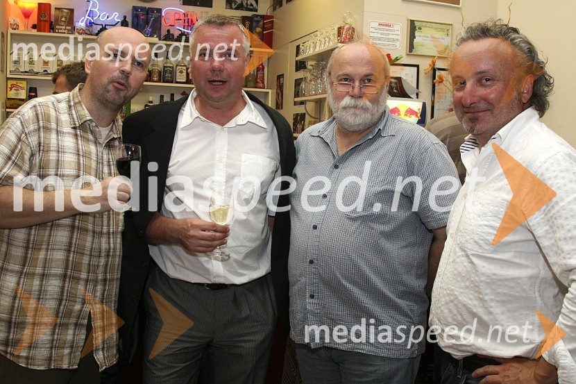 Mitja Reichenberg, pisanist in skladatelj, Staš Ravter, direktor Slovenske kinoteke, Stane Malčič, predsednik sveta Slovenske kinoteke in Peter Bratuša, direktor Felina Films
Zaključek festivala evropskega filma Euroteka