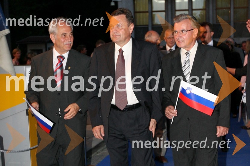 Rudi Moge, poslanec v DZ, Zoran Janković, župan Ljubljane in Miran Potrč, poslanec v DZProslava ob Dnevu državnosti 2008