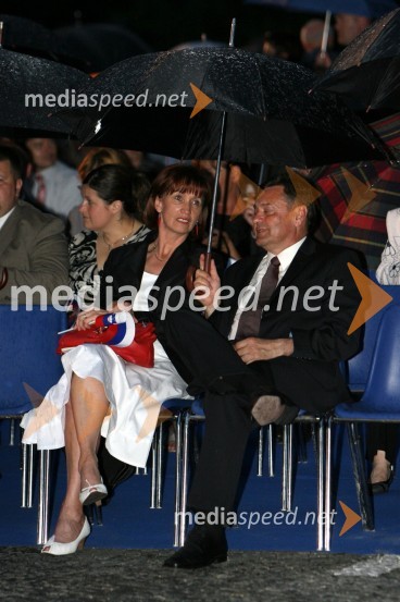 Barbara Brezigar, generalna državna tožilka in Zoran Janković, župan LjubljaneProslava ob Dnevu državnosti 2008
