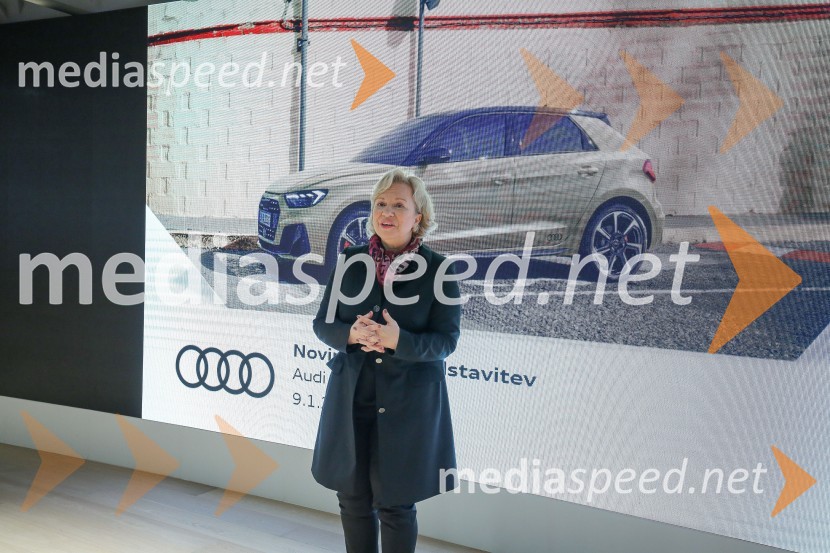  Sabrina Pečelin, vodja odnosov z javnostmi pri Porsche Slovenija d.o.o.Audi A1 Sportback, slovenska predstavitev