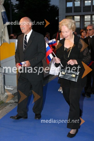 France Bučar z ženoProslava ob Dnevu državnosti 2008