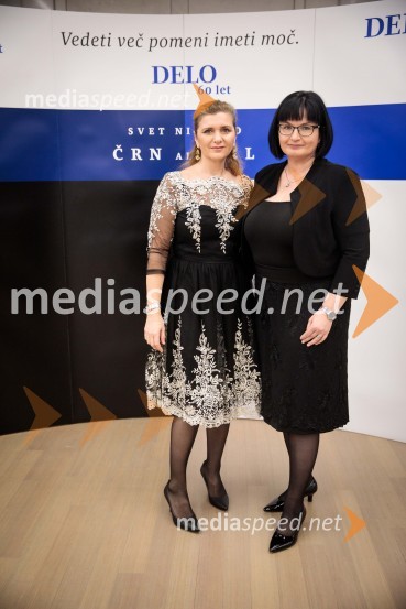  Dolores Podbevšek, direktorica marketinga in PR, Delo d.o.o.;  Nataša  Luša, direktorica družbe Delo d.o.o.Delo 60 let