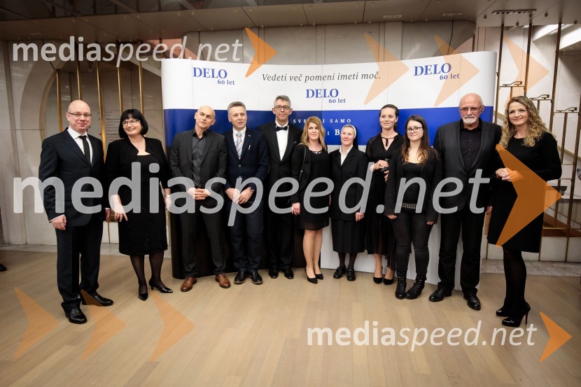  Uroš Urbas, Odgovorni urednik časopisa Delo in Nedelo ter delo.si;  Nataša  Luša, direktorica družbe Delo d.o.o.; asist. dr. Vojko Didanovič, specialist otorinolaringologije in maksilofacialne kirurgije; prof. dr. Uroš Ahčan, specialist plastične kirurgije;  Andrej  Kren, glavni direktor družbe Delo d.o.o.;  Urša Zgojznik, predsednica društva Ekologi brez meja in dolgoletna aktivistka za čistejše okolje; sestra Bernarda Gostečnik, profesorica biologije in gospodinjstva;  Alenka Artnik, potapljačica;  Tina Leber;  Dušan Merc, upokojeni ravnatelj;  Bronja Žakelj, pisateljicaDelo 60 let