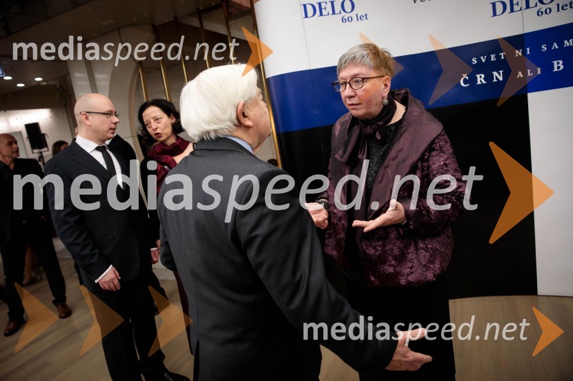  Milan Kučan, nekdanji predsednik Republike Slovenije;  Zorana Baković, prevajalka, dopisnica, DeloDelo 60 let