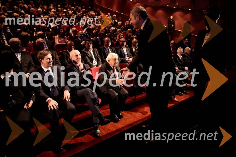 prof. dr. Miro Cerar, nekdanji predsednik Vlade Republike Slovenije, minister za zunanje zadeve RS, predsednik SMC;  ... ;  Milan Kučan, nekdanji predsednik Republike Slovenije;  Dejan Židan, predsednik Državnega zbora Republike SlovenijeDelo 60 let