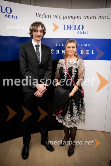  Matija Goljar, voditelj oddaje Štartaj, Slovenija;  Dolores Podbevšek, direktorica marketinga in PR, Delo d.o.o.Delo 60 let