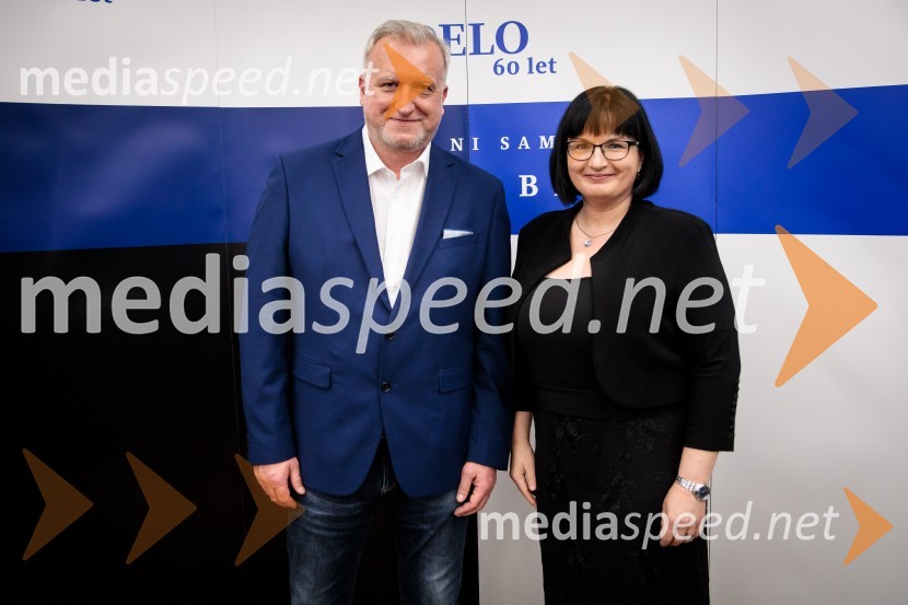  Janez Rakušček, Luna TBWA;  Nataša  Luša, direktorica družbe Delo d.o.o.Delo 60 let