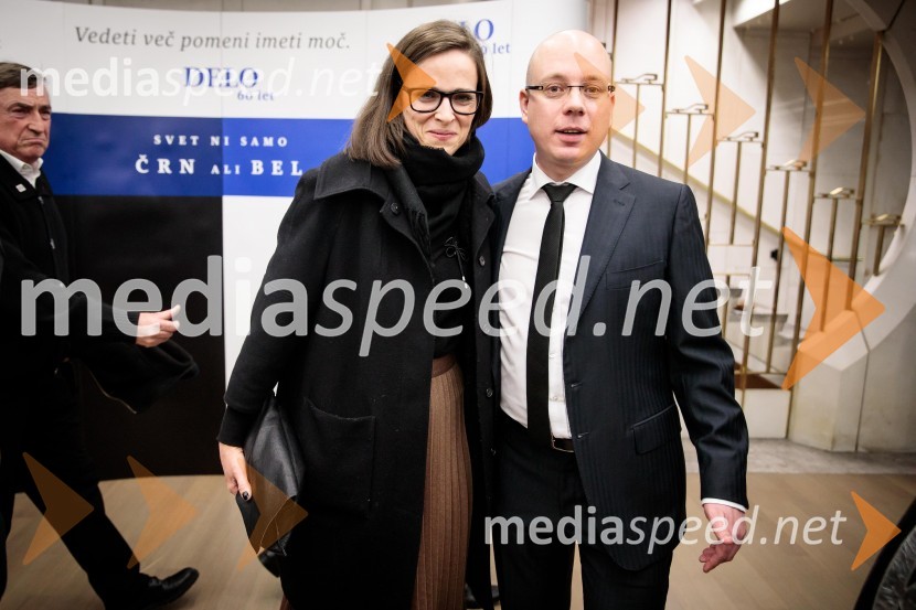  Brina Tomovič Kandare, AmCham Slovenia (Ameriška gospodarska zbornica);  Uroš Urbas, Odgovorni urednik časopisa Delo in Nedelo ter delo.siDelo 60 let