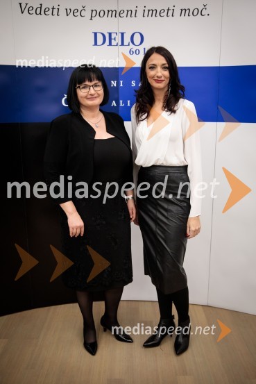  Nataša  Luša, direktorica družbe Delo d.o.o.;  Vesna Milek, novinarka in publicistkaDelo 60 let