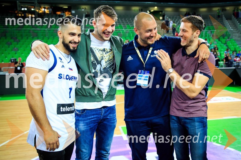  Challe Salle, glasbenik;  Luka  Dončić, košarkar;  Marko Milić, nekdanji slovenski vrhunski košarkar;  Goran Dragić, košarkarLuka Dončić, košarkar