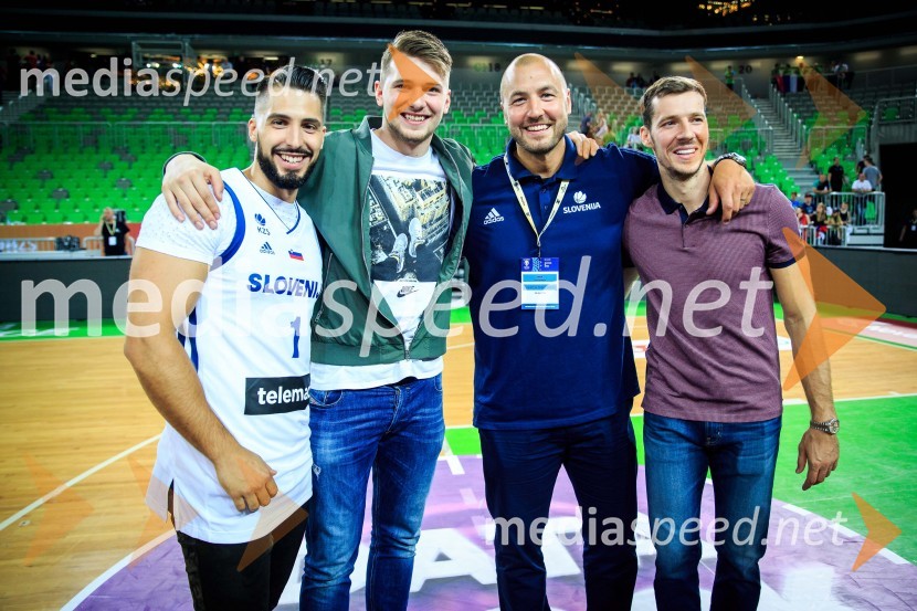  Challe Salle, glasbenik;  Luka  Dončić, košarkar;  Marko Milić, nekdanji slovenski vrhunski košarkar;  Goran Dragić, košarkarGoran Dragić, košarkar