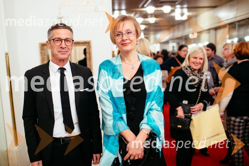 mag. Boris Novak, generalni direktor, Pošta Slovenije; mag. Karmen Lebe Grajf, predsednica Kulturno -umetniškega društva Pošta Maribor 33. tradicionalni novoletni koncert Pihalnega orkestra Pošta Maribor