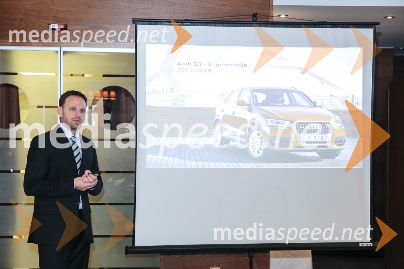  Franci Bolta, direktor znamke Audi pri podjetju Porsche Slovenija d.o.o.Audi Q3, slovenska predstavitev