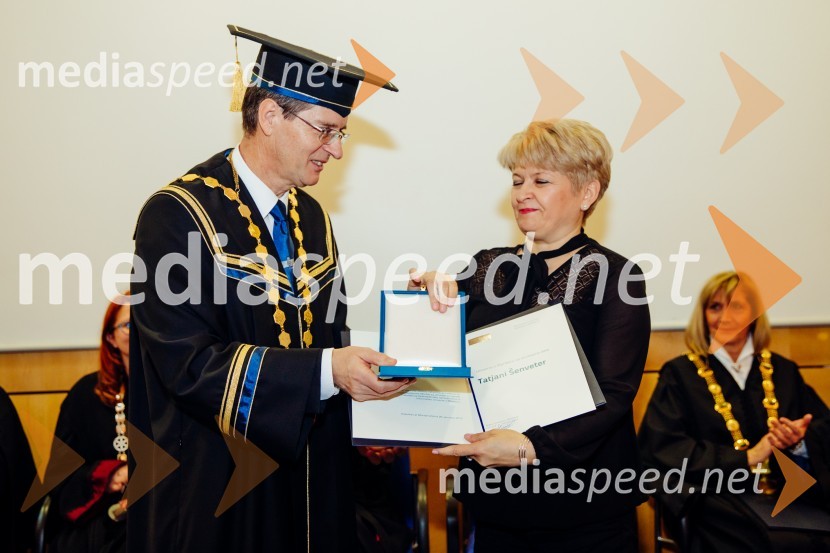 prof. dr. Zdravko Kačič, rektor Univerze v Mariboru;  Tatjana Šenveter, Univerza v MariboruOb Rektorjevem dnevu podelili priznanja in nagrade Univerze v Mariboru