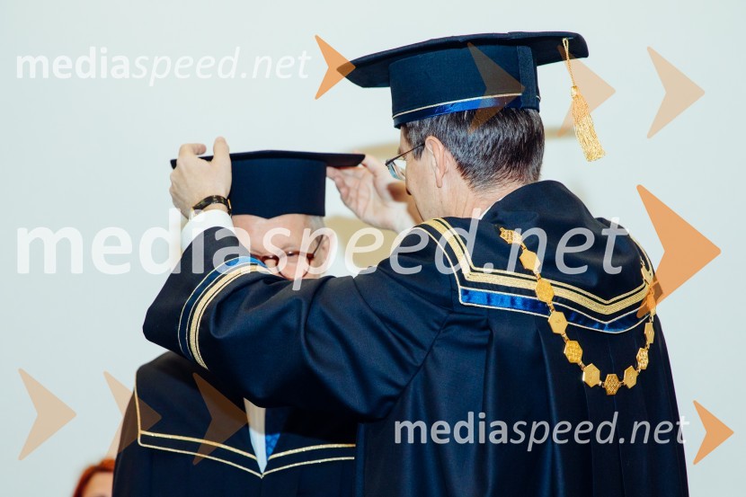 prof. dr. Heikki Ruskoaho; prof. dr. Zdravko Kačič, rektor Univerze v MariboruOb Rektorjevem dnevu podelili priznanja in nagrade Univerze v Mariboru