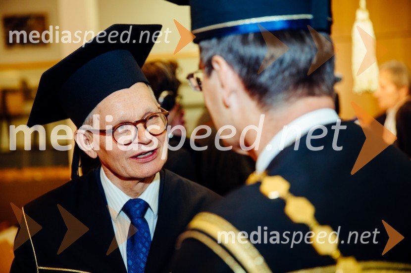 prof. dr. Heikki Ruskoaho; prof. dr. Zdravko Kačič, rektor Univerze v MariboruOb Rektorjevem dnevu podelili priznanja in nagrade Univerze v Mariboru