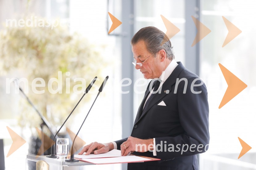  Mariano Hugo  von Windisch-Graetz, veleposlanik Suverenega malteškega viteškega reda v Republiki SlovenijiPahor in Šarec gostila diplomatski zbor