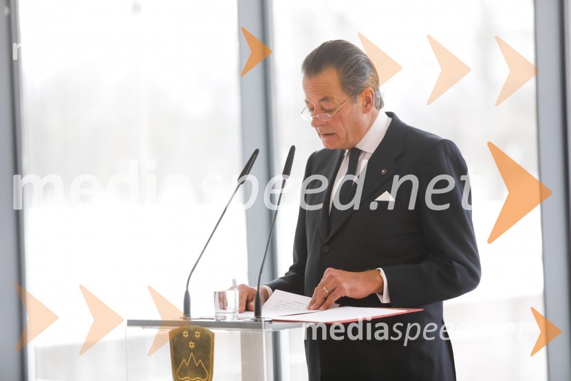  Mariano Hugo  von Windisch-Graetz, veleposlanik Suverenega malteškega viteškega reda v Republiki SlovenijiPahor in Šarec gostila diplomatski zbor