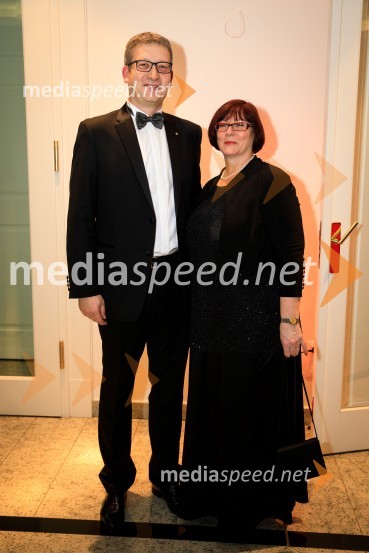 dr. Aleš Žnidarič, predsednik Rotary klub Ljubljana 2017/2018;  Alenka Žnidarič30. veliki rotarijski ples