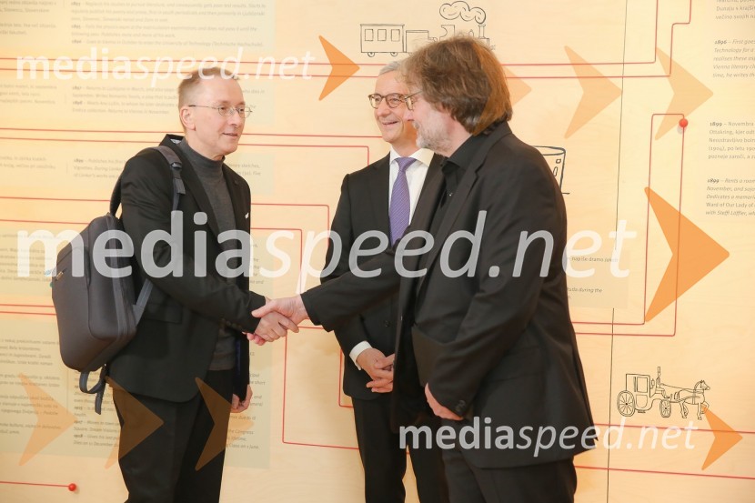  Dušan Kastelic, avtor animiranih filmov, prejemnik nagrade Prešernovega sklada 2019; dr. Jernej Pikalo, minister za izobraževanje, znanost in šport  RS;  Vinko Möderndorfer, pisatelj, pesnik, režiser, dramatikPrešernova nagrajenca sta Bjanka Adžić Ursulov in Filip Robar Dorin