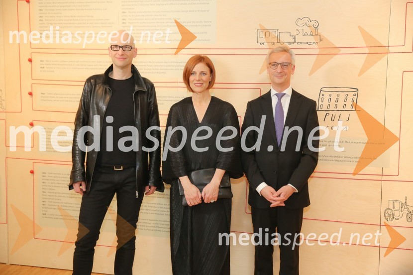  Aljoša Dekleva, arhitekt, prejemnik nagrade Prešernovega sklada 2019;  Tina Gregorič, arhitektka, prejemnica nagrade Prešernovega sklada 2019; dr. Jernej Pikalo, minister za izobraževanje, znanost in šport  RSPrešernova nagrajenca sta Bjanka Adžić Ursulov in Filip Robar Dorin
