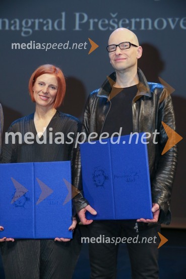  Tina Gregorič, arhitektka, prejemnica nagrade Prešernovega sklada 2019;  Aljoša Dekleva, arhitekt, prejemnik nagrade Prešernovega sklada 2019Prešernova nagrajenca sta Bjanka Adžić Ursulov in Filip Robar Dorin