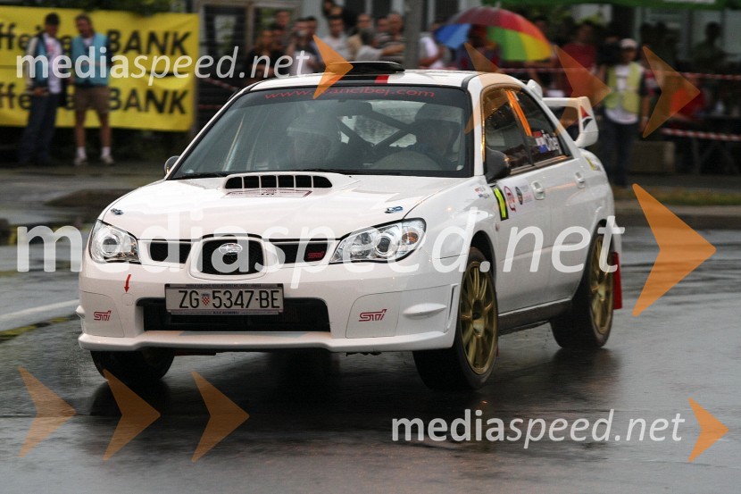 Posadka Čibej/Puzić (hr), Subaru Impreza WRX STi6. Mobitel Rally Maribor