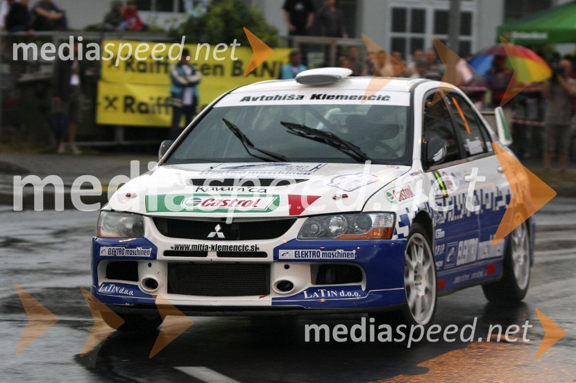 Posadka Klemenčič/Korpar (slo), Mitsubishi Lancer EVO IX6. Mobitel Rally Maribor