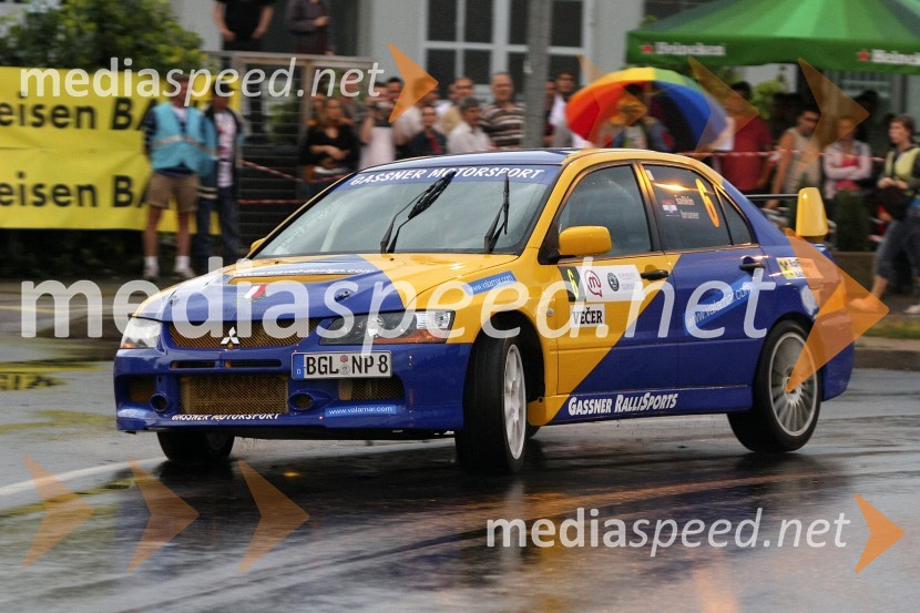 Posadka Šaškin/Bruner (hr), Mitsubishi Lancer EVO IX6. Mobitel Rally Maribor