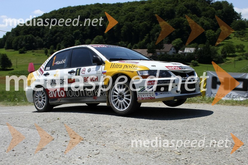 Posadka Kaučič/Zorenč (slo), Mitsubishi Lancer EVO IX6. Mobitel Rally Maribor