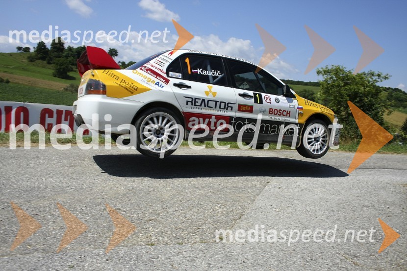 Posadka Kaučič/Zorenč (slo), Mitsubishi Lancer EVO IX6. Mobitel Rally Maribor