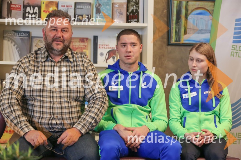  Vladimir Kevo, atletski trener in predsednik Strokovnega sveta Atletske zveze Slovenije;  Filip Jakob Demšar, atlet;  Maruša Mišmaš, atletinjaPredstavitev atletske reprezentance