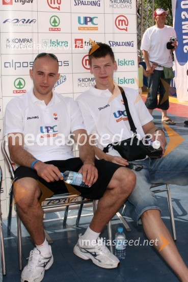 Nebojša Joksimović in Jaka Klobučar, košarkarjaFinale državnega prvenstva v Samsung ulični košarki