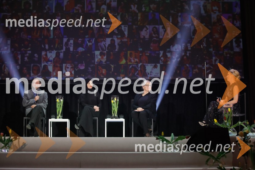 dr. Ivan Janez  Štuhec, teolog, predavatelj, avtor knjig;  ... ;  ... ;  Bernarda Žarn, voditeljicaSara Ahlin Doljak prejela naziv Ona 365 2018