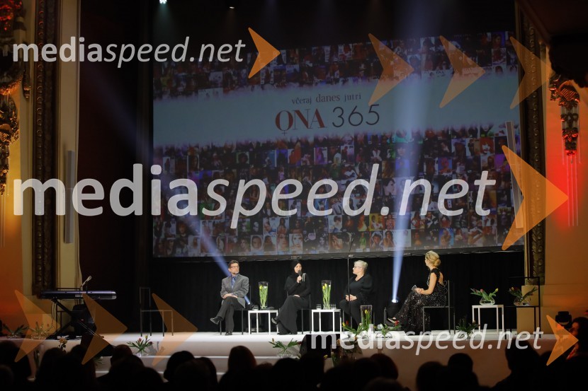 dr. Ivan Janez  Štuhec, teolog, predavatelj, avtor knjig;  ... ;  ... ;  Bernarda Žarn, voditeljicaSara Ahlin Doljak prejela naziv Ona 365 2018