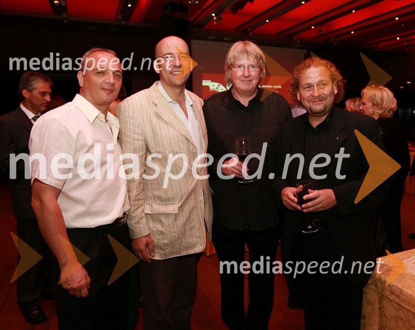 Damjan Damjanovič, direktor Slovenske filharmonije, Emmanuel Villaume, dirigent, Lovrenc Blaž Arnič, dirigent in predstavnik Ministrstva za kulturo in Darko Brlek, direktor Festivala LjubljanaKoncert opernih arij