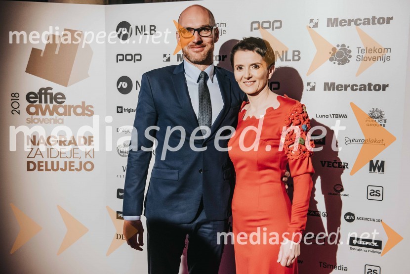  Urban  Korenjak, direktor trženja Europlakat;  Barbara Modic, direktorica, Pristop Media d.o.o.Effie Slovenija 2018, zaključna prireditev