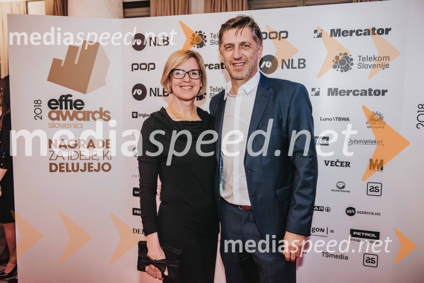  Marjana Lavrič Šulman, strokovna direktorica Effie Slovenija 2018;  Jože Šulman, direktor, InovatifEffie Slovenija 2018, zaključna prireditev