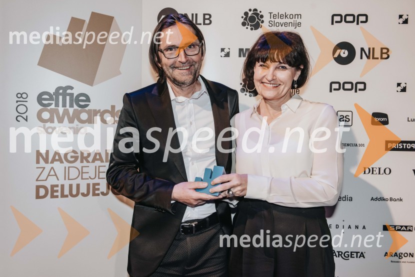  Mitja Tuškej, AM Komunikacije;  Janja Štular, direktorica marketinga, SparEffie Slovenija 2018, zaključna prireditev