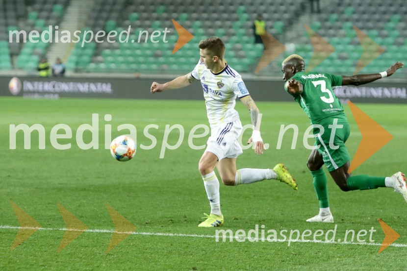  Luka Zahovič, nogometaš NK Maribor;  Macky Bagnack, nogometaš, NK OlimpijaDerbi med NK Olimpija in NK Maribor brez zadetkov