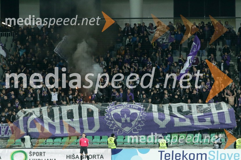 Navijači NK MariborDerbi med NK Olimpija in NK Maribor brez zadetkov