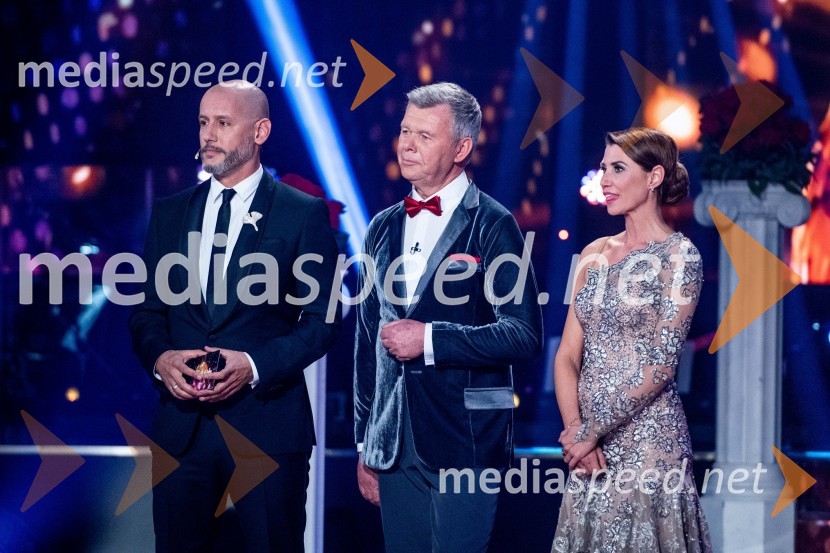  Peter Poles, televizijski voditelj;  Boris Kopitar, pevec;  Nina Gerič, plesalkaZvezde plešejo 2019, druga oddaja